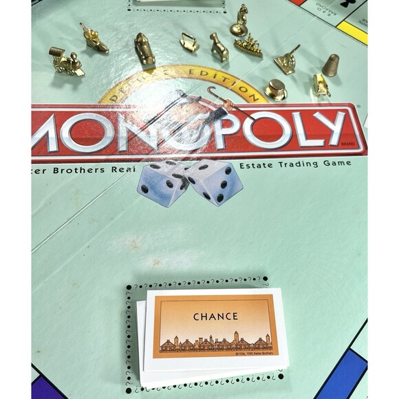 Monopoly Deluxe Edition Vintage 1995 Parker Brothers Board Game - Picture 8 of 14